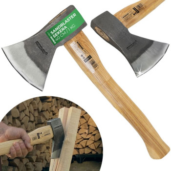 Felling axe 1000g Sandblaster, with wooden handle 400mm Felling axe 1000g Sandblaster, with wooden handle 400mm