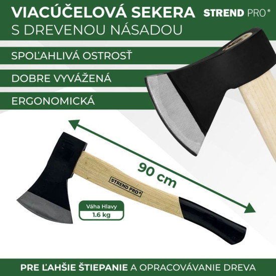 Kirves 1600g CNToon, 900mm Strend Pro, ökonoomne