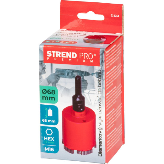 Hole Saw Strend Pro Premium, 68x68 mm, M16 thread, 5 teeth