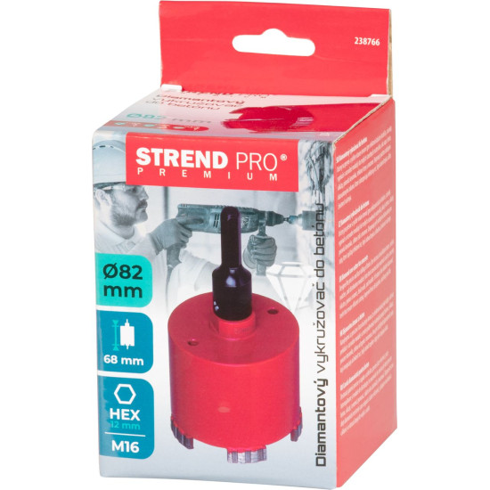Hole Saw Crown Strend Pro Premium, 82x68 mm, M16 thread, 5 teeth