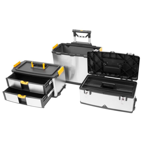 Ящик для инструментов на колесиках Strend Pro , 570x350x830 mm , с ручкой, PVC+ нержавеющая сталь, макс. 36 кг, 3 шт. Ящик для инструментов на колесиках Strend Pro , 570x350x830 mm , с ручкой, PVC+ нержавеющая сталь, макс. 36 кг, 3 шт.