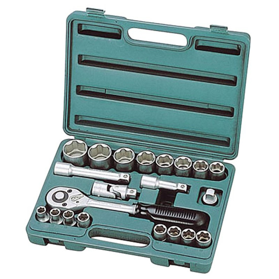 Tool and socket wrench set 21pcs Honiton, 1/2" (10-32mm) Tool and socket wrench set 21pcs Honiton, 1/2" (10-32mm)