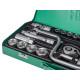 Tool and socket wrench set 26 pcs Honiton, 1/2", 12-34mm