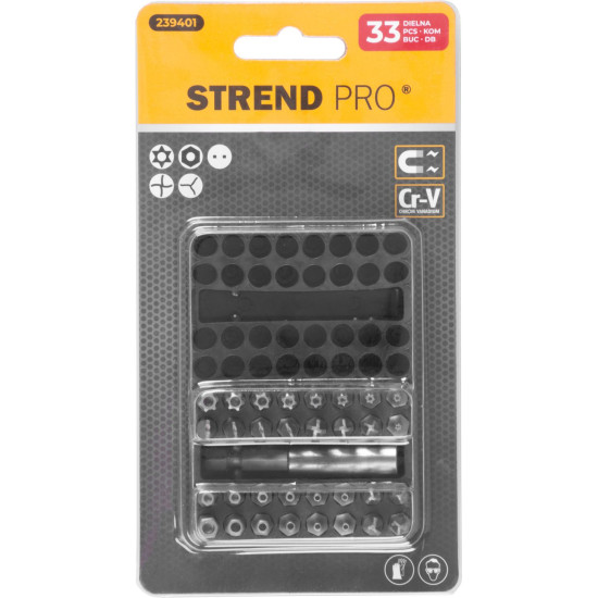 Otsikukomplekt Strend Pro BSY413, 33 tk, Cr-V