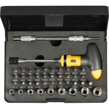 Screwdriver bit and socket set 42 pcs Strend Pro,  with T-bit holder