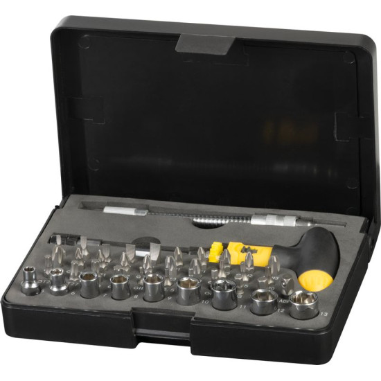 Screwdriver bit and socket set 42 pcs Strend Pro, with T-bit holder Screwdriver bit and socket set 42 pcs Strend Pro, with T-bit holder