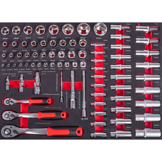 Socket Strend Pro S239, 80 workshop, socket wrenches and heads, for workshop trolley