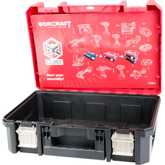 Box Worcraft XCUBE100, for tools, 8 lit., max. 15 kg, 44.5x32x17 cm Box Worcraft XCUBE100, for tools, 8 lit., max. 15 kg, 44.5x32x17 cm