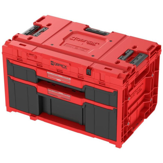 Ящик QBRICK® System ONE Workshop Red - Тележка, 3 ящика для инструментов, набор из 4 ящиков для инструментов