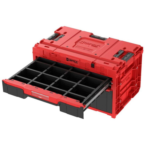 Ящик QBRICK® System ONE Workshop Red - Тележка, 3 ящика для инструментов, набор из 4 ящиков для инструментов