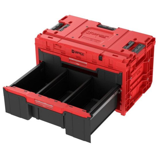 Ящик QBRICK® System ONE Workshop Red - Тележка, 3 ящика для инструментов, набор из 4 ящиков для инструментов