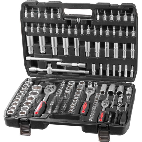 Strend Pro tool set, 172 pieces, sockets, bits, ratchet, in case