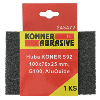 Sanding sponge KONNER S92 100x70x25 mm, G220, AluOxide