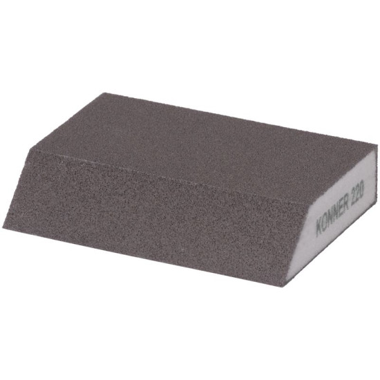 Käsn KONNER G220, 125x90x65x25 mm, lihvkäsn, faasitud
