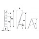 Ladder ALVE 7511, 2x11, universal
