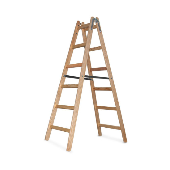 Ladder Strend Pro, PROFI, wooden stepladder, 6 rungs, 1.82 m, max. 150 kg