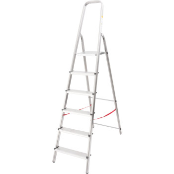 Step-ladder Strend Pro D6, 6 steps, 125 kg, ALU