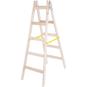 Ladder Strend Pro, 5-step, double, for painting, wooden, 1.63 m, max. 150 kg