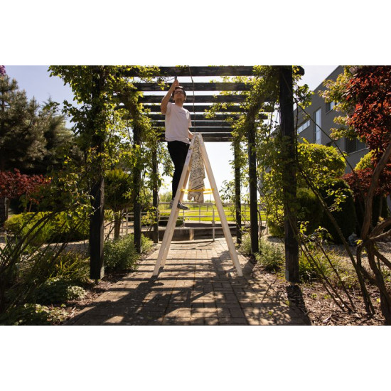 Ladder Strend Pro, 6-step, double, painted, wooden, 1.92 m, max. 150 kg