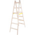 Ladder Strend Pro, 6-step, double, painted, wooden, 1.92 m, max. 150 kg