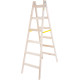 Ladder Strend Pro, 6-step, double, painted, wooden, 1.92 m, max. 150 kg