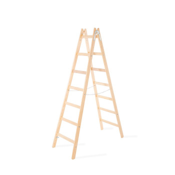 Ladder Strend Pro, 7-step, double, painted, wooden, 2.26 m, max. 150 kg