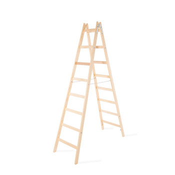 Ladder Strend Pro, 8-step, double, for painting, wooden, 2.56 m, max. 150 kg