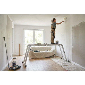 Ladder with platform Strend Pro ML103 4x3, articulated, Alu, max. 150 kg