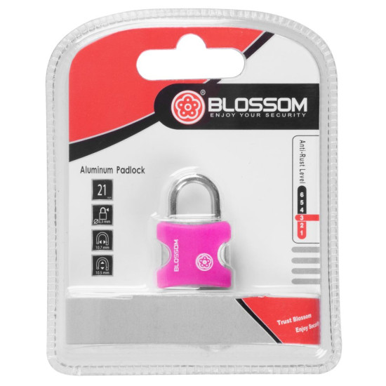 Padlock 20 mm Blossom, Vinyl, Traveler Padlock 20 mm Blossom, Vinyl, Traveler