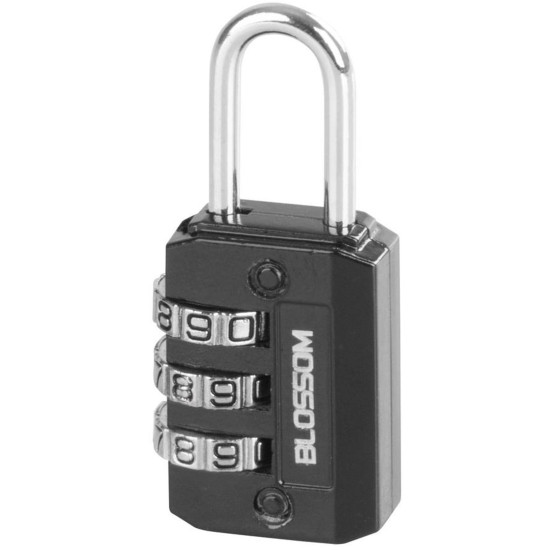 Padlock 20 mm Blossom, galvanized, 3 number codes Padlock 20 mm Blossom, galvanized, 3 number codes