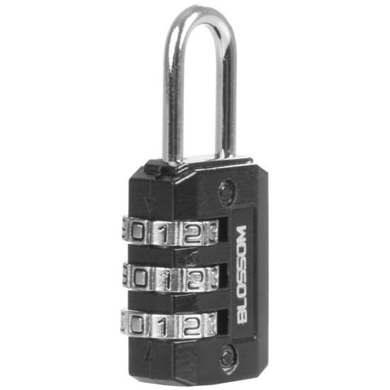 Padlock 20 mm Blossom, galvanized, 3 number codes Padlock 20 mm Blossom, galvanized, 3 number codes