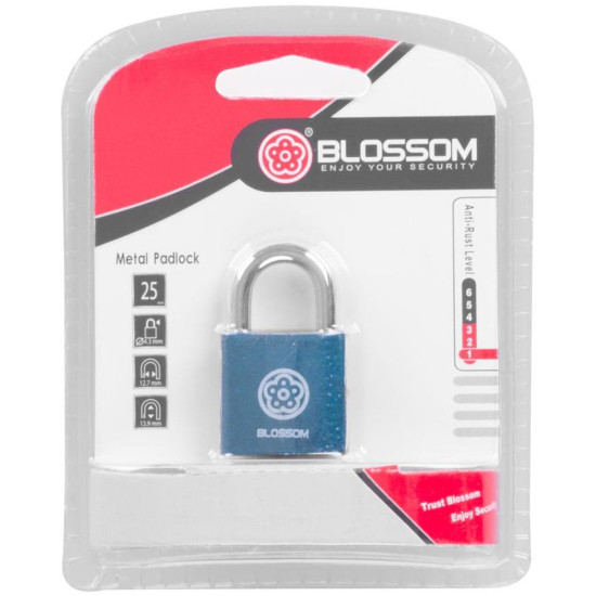 Padlock 25 mm Blossom, steel, Unique Padlock 25 mm Blossom, steel, Unique