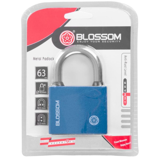 Padlock 60 mm Blossom, steel, Unique Padlock 60 mm Blossom, steel, Unique