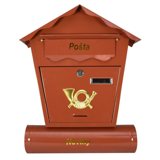 Post box NESTOR, 440x370x100 mm, brown Post box NESTOR, 440x370x100 mm, brown