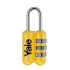 Yale'i lukk YP2/23/128/1, ripats, reisimine, numbrikombinatsioon, kollane