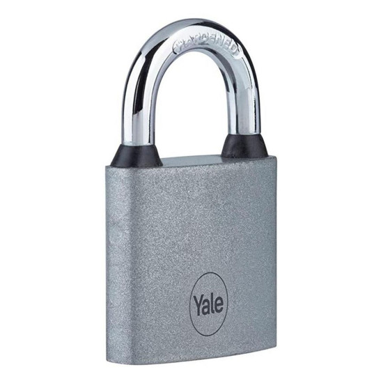 Yale Y111S/50/125/1 padlock, iron, silver, 50 mm, 3 keys