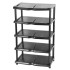Rack Strend Pro, kingadele, 5 vaheseina, must, 48x30,5x86 cm