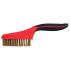 Brass wire brush 4x16 row, PP+TPR soft grip handle