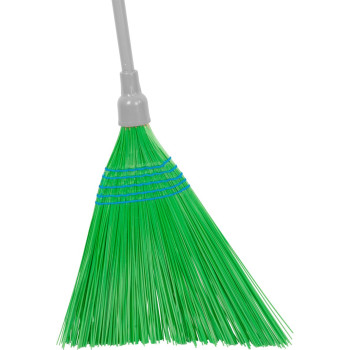 Broom Cleonix 3806G, SorgoSkew, green, handle 153 cm, Alu, skewed