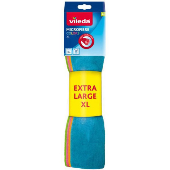 Cloth Vileda Microfibre Colors XL, microfiber, 4 pcs
