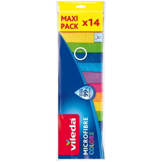 Салфетка Vileda Microfibre Colors, микрофибра, для пола 14 шт. Салфетка Vileda Microfibre Colors, микрофибра, для пола 14 шт.