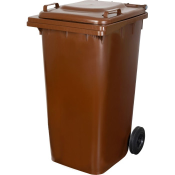 Trashcan MGB 120 lit, plastic, white HDPE