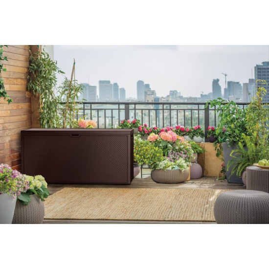 Box Keter EMILY 277 L, storage, brown