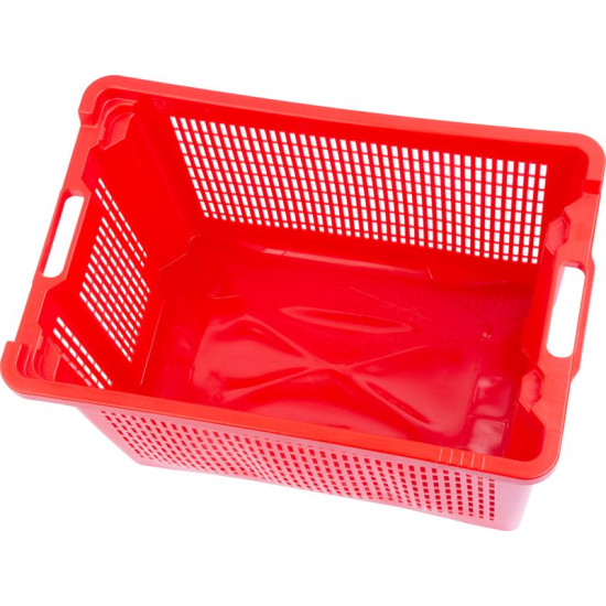 Universaalne korv IсS M401000 • 40 l, 56x35x31 cm, perforatsioonid küljel, punane