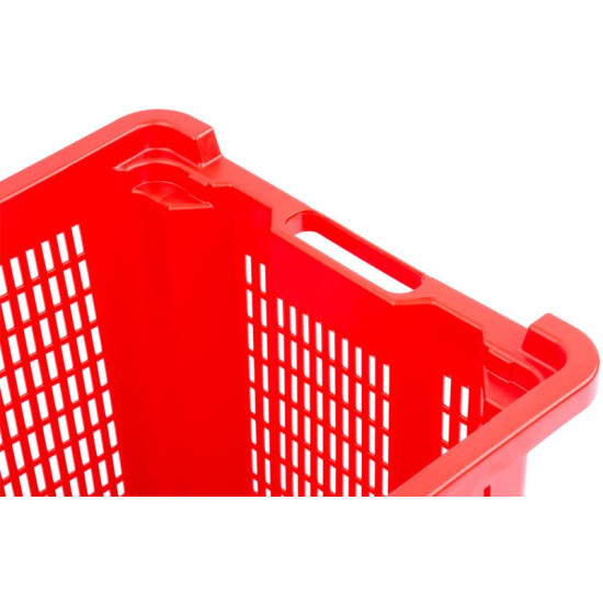 Universaalne korv IсS M401000 • 40 l, 56x35x31 cm, perforatsioonid küljel, punane