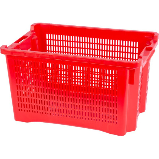 Universaalne korv IсS M401000 • 40 l, 56x35x31 cm, perforatsioonid küljel, punane