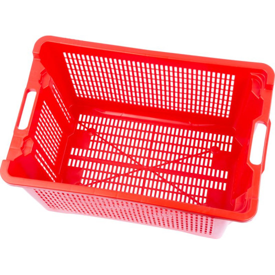 Universaalne korv IсS M402000 • 40 l, 56x35x31 cm, perforeeritud küljed, punane