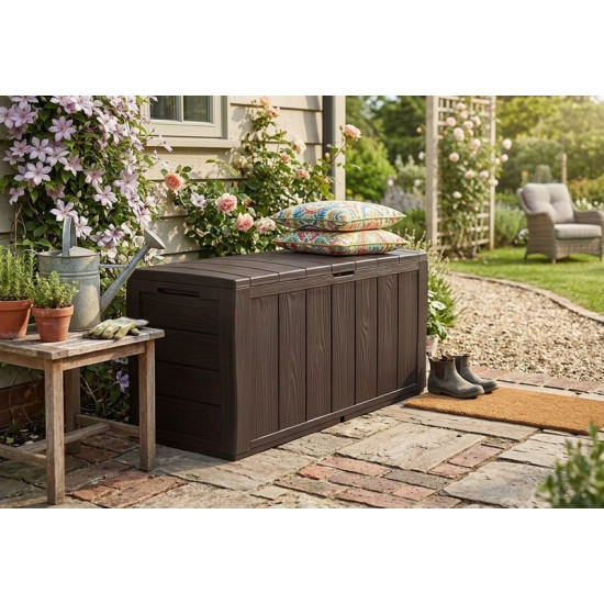 Kast Keter® SHERWOOD 270 lit., pruun, 1170x450x575 mm, panipaik Kast Keter® SHERWOOD 270 lit., pruun, 1170x450x575 mm, panipaik