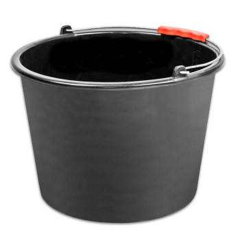 Bucket  ReCycled® 16 lit, construction, plastic, plastic handle, black