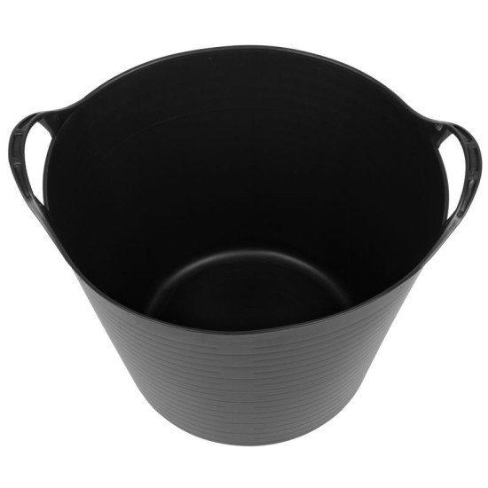 Bucket Strend Pro Flexi, black, construction, with ears, 39x35,5 cm, 27 L